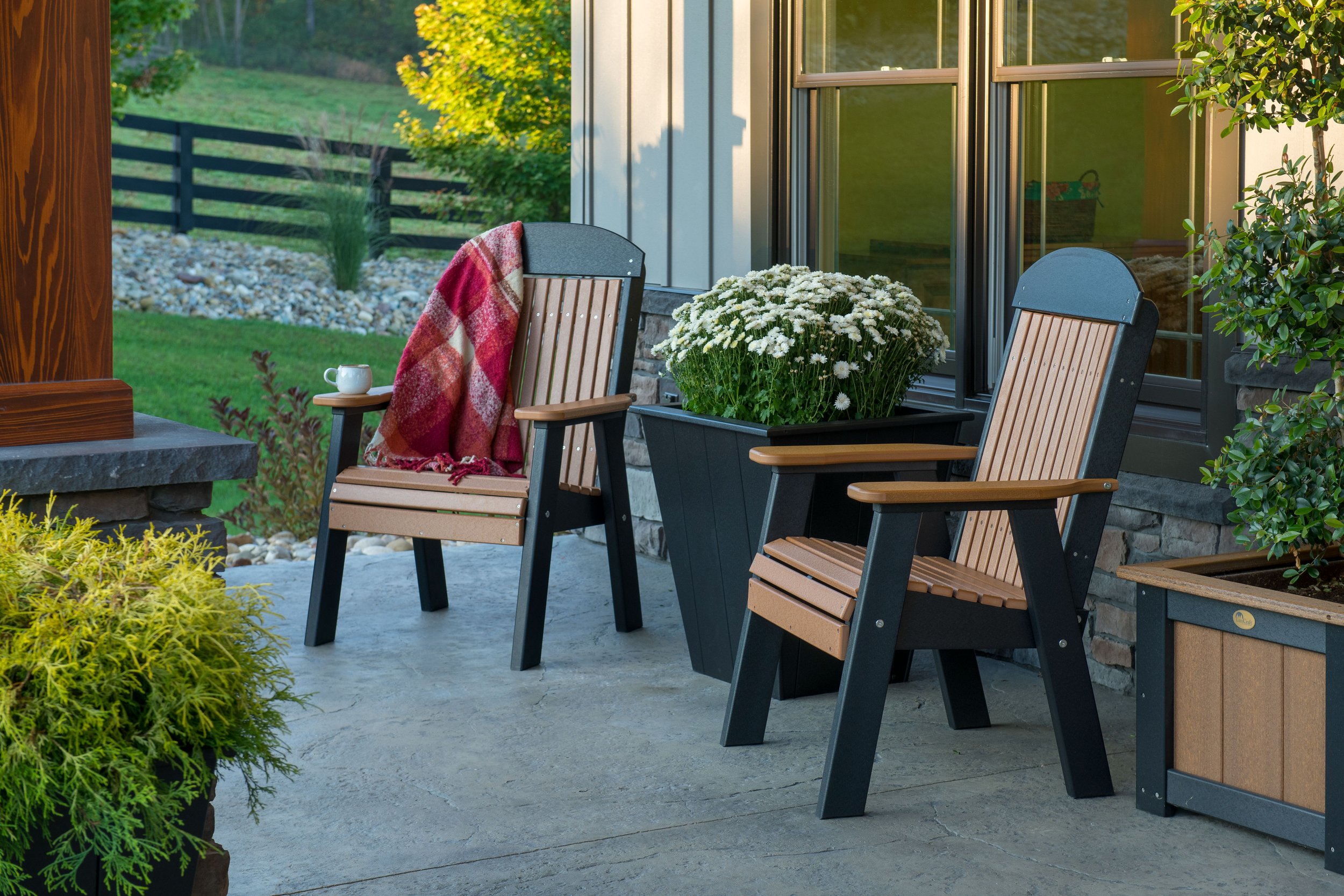 2' Classic Poly Benches (Cedar & Black).jpg