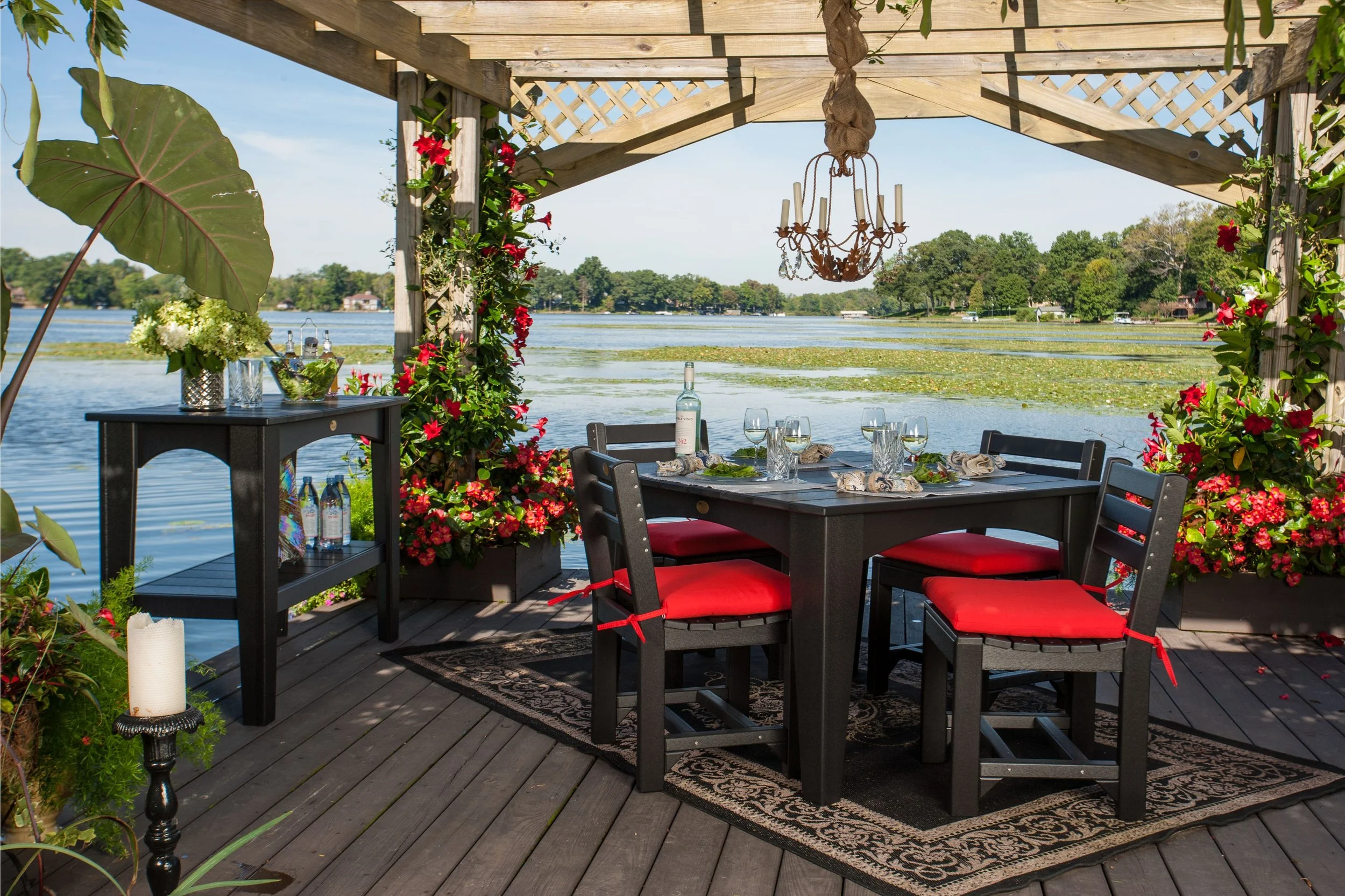 Island Dining Table (44'' Square) Set (Black) 2.jpg