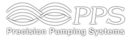 Logo for Precision Pumping Systems with three wavy lines and the company name
