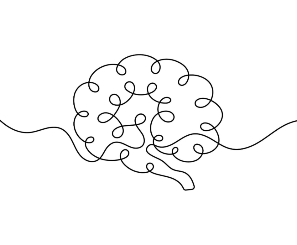 Abstract brain illustration representing nervous system regulation in osteopathy to help with stress and pain relief