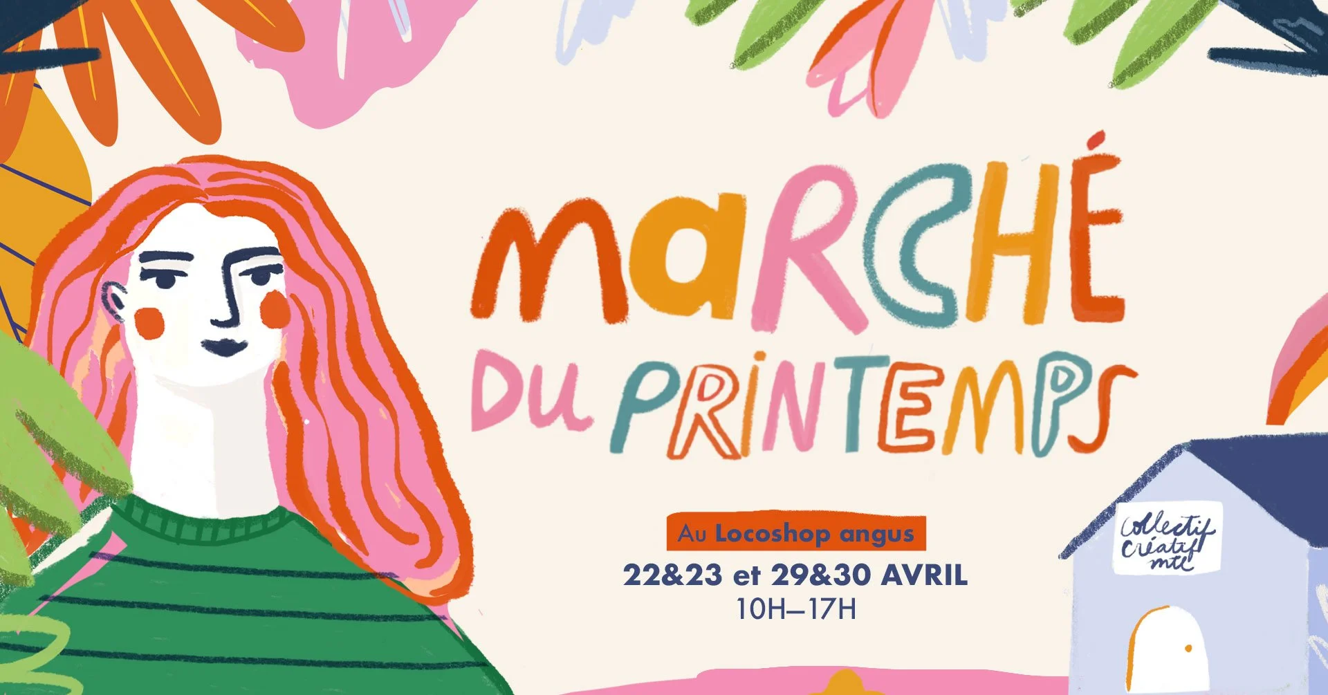 Marché du printemps - Collectif Créatif MTL 2023 au Locoshop Angus