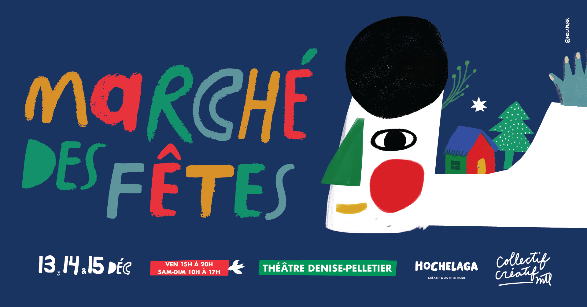 Marché des Fêtes au Théâtre Denise Pelletier 2024 par Collectif Créatif MTL et la SDC Hochelaga Maisonneuve