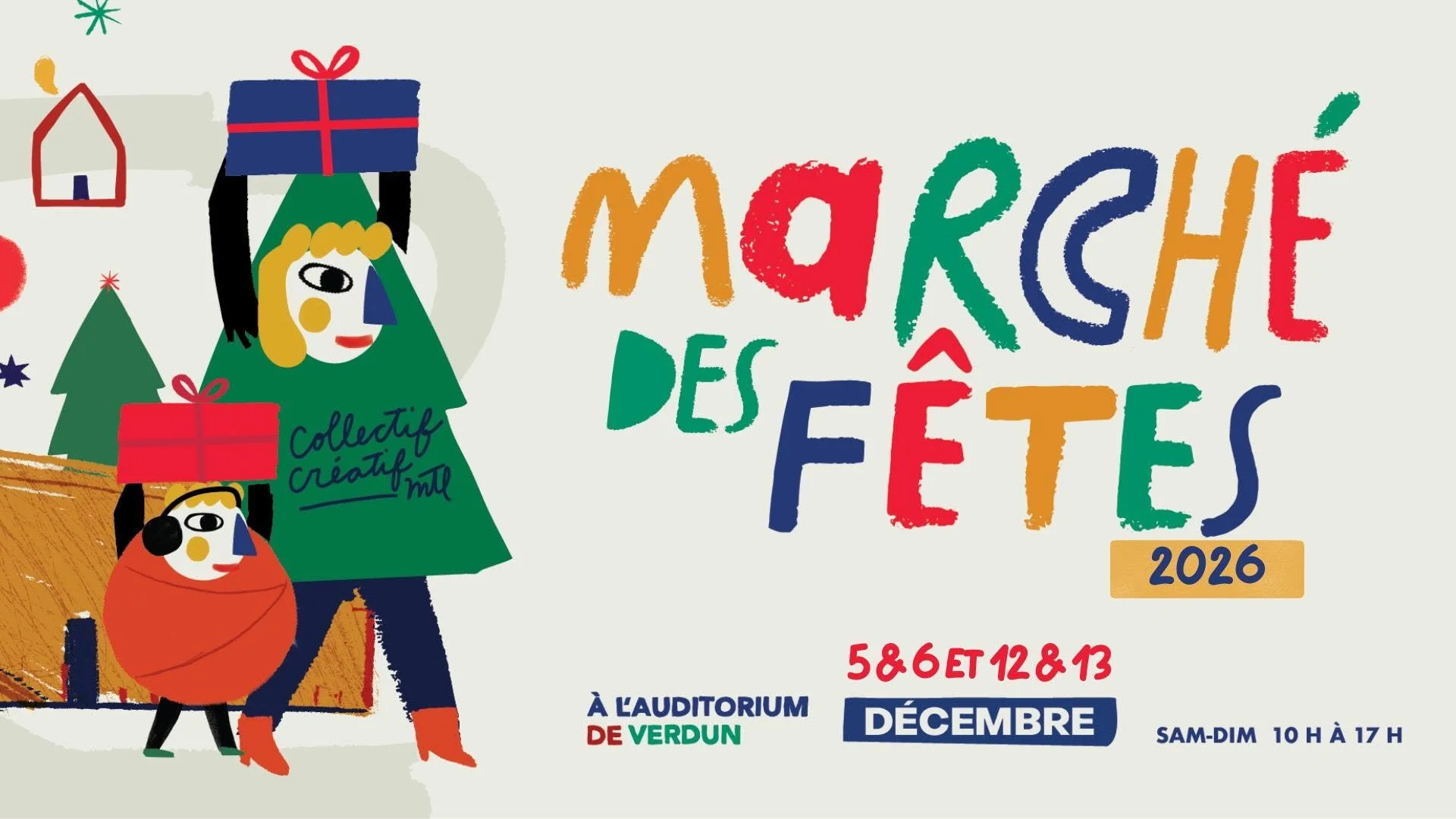 Marché des Fêtes à l'Auditorium de Verdun 2026 | Les 5, 6 et 12, 13 décembre 2026