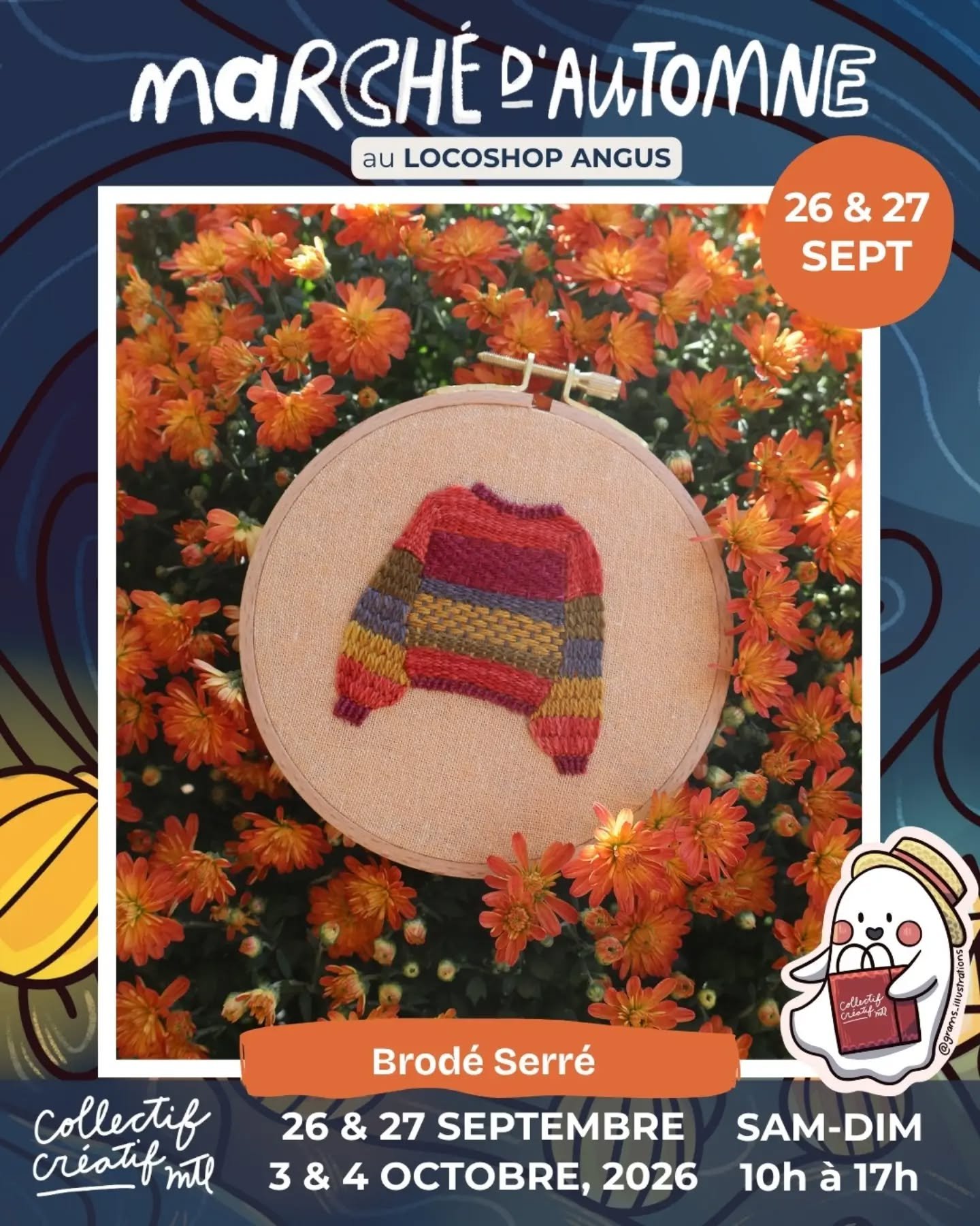 Pr&eacute;parez-vous &agrave; d&eacute;couvrir les incroyables cr&eacute;ateurs cr&eacute;ateurs qui seront avec nous au March&eacute; d'Automne au Locoshop Angus &agrave; Montr&eacute;al!
Au cours des prochains jours, nous allons vous pr&eacute;sent