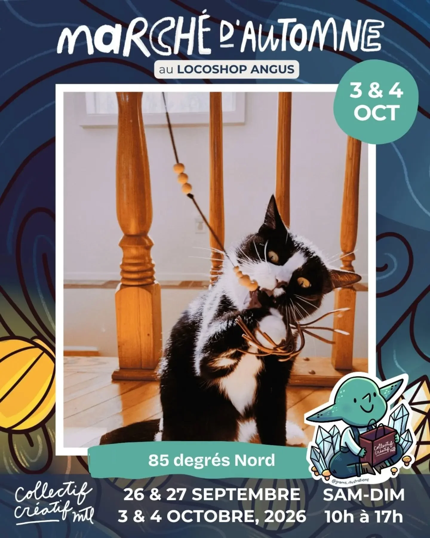 NOUS SOMMES DE RETOUR AU LOCOSHOP CETTE FIN DE SEMAINE! 
Pr&eacute;parez-vous &agrave; d&eacute;couvrir les incroyables cr&eacute;ateurs cr&eacute;ateurs qui seront avec nous au March&eacute; d'Automne au Locoshop Angus &agrave; Montr&eacute;al le 3 