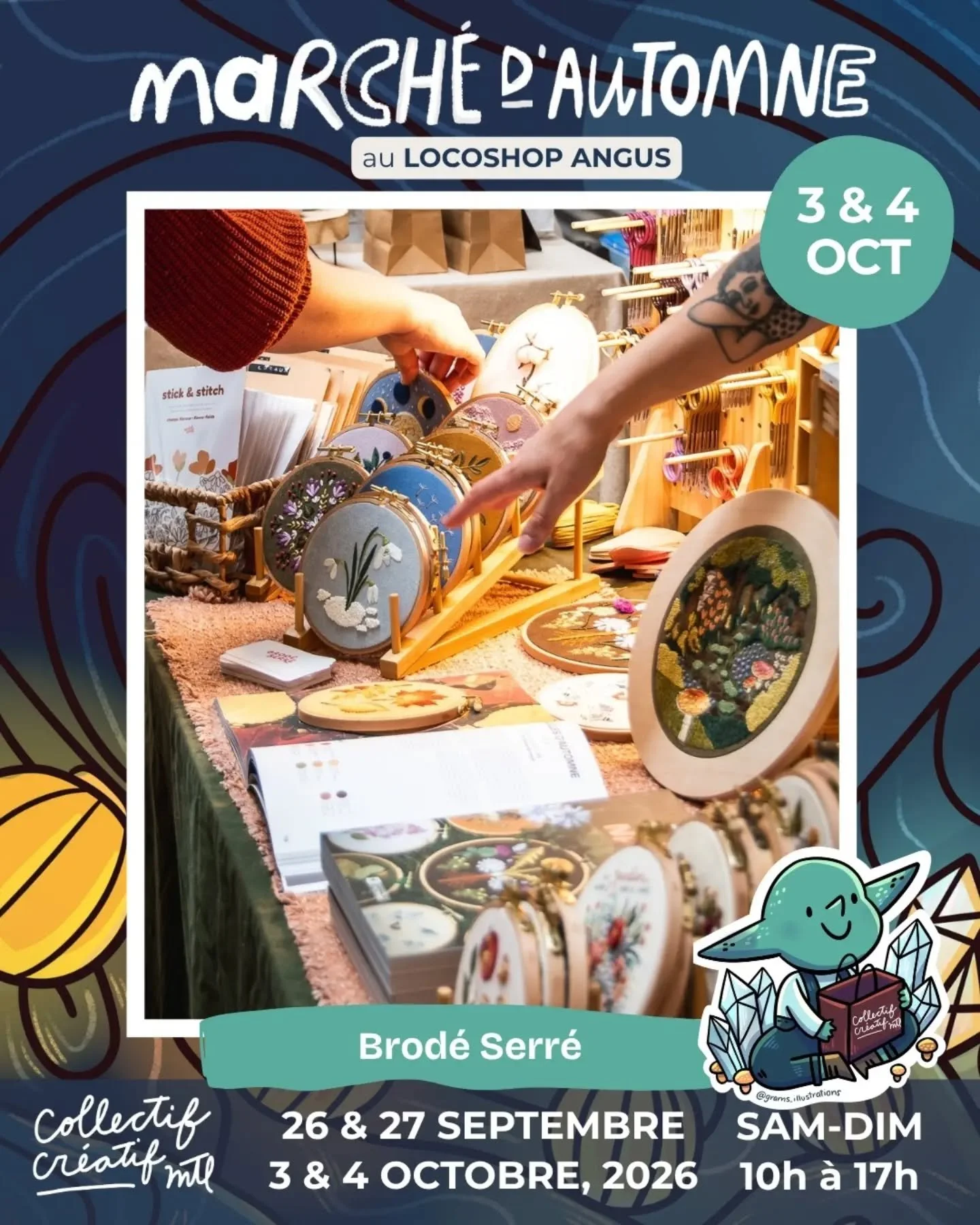 NOUS SOMMES DE RETOUR AU LOCOSHOP CETTE FIN DE SEMAINE! 
Pr&eacute;parez-vous &agrave; d&eacute;couvrir les incroyables cr&eacute;ateurs cr&eacute;ateurs qui seront avec nous au March&eacute; d'Automne au Locoshop Angus &agrave; Montr&eacute;al le 3 