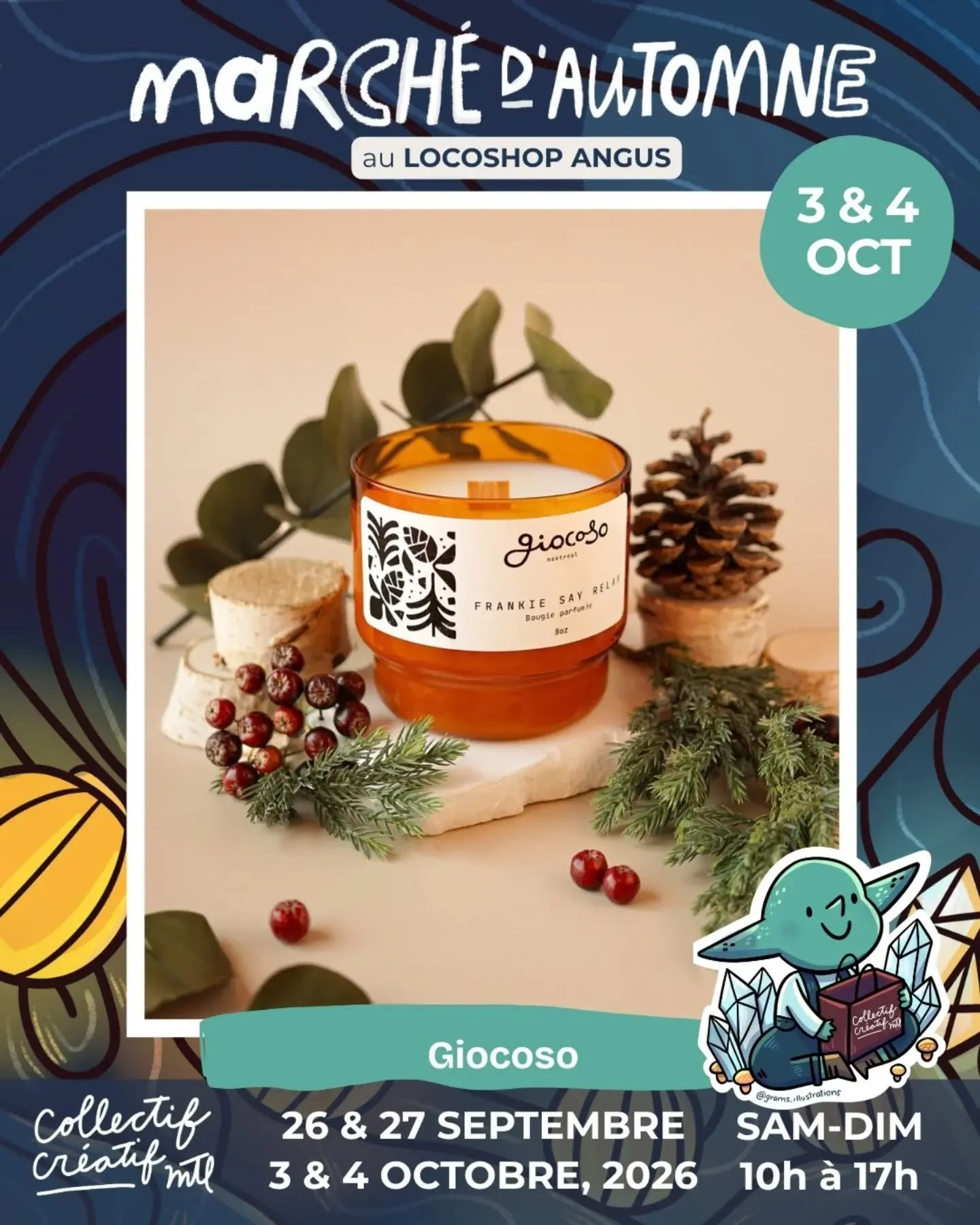 NOUS SOMMES DE RETOUR AU LOCOSHOP CETTE FIN DE SEMAINE! 
Pr&eacute;parez-vous &agrave; d&eacute;couvrir les incroyables cr&eacute;ateurs cr&eacute;ateurs qui seront avec nous au March&eacute; d'Automne au Locoshop Angus &agrave; Montr&eacute;al le 3 