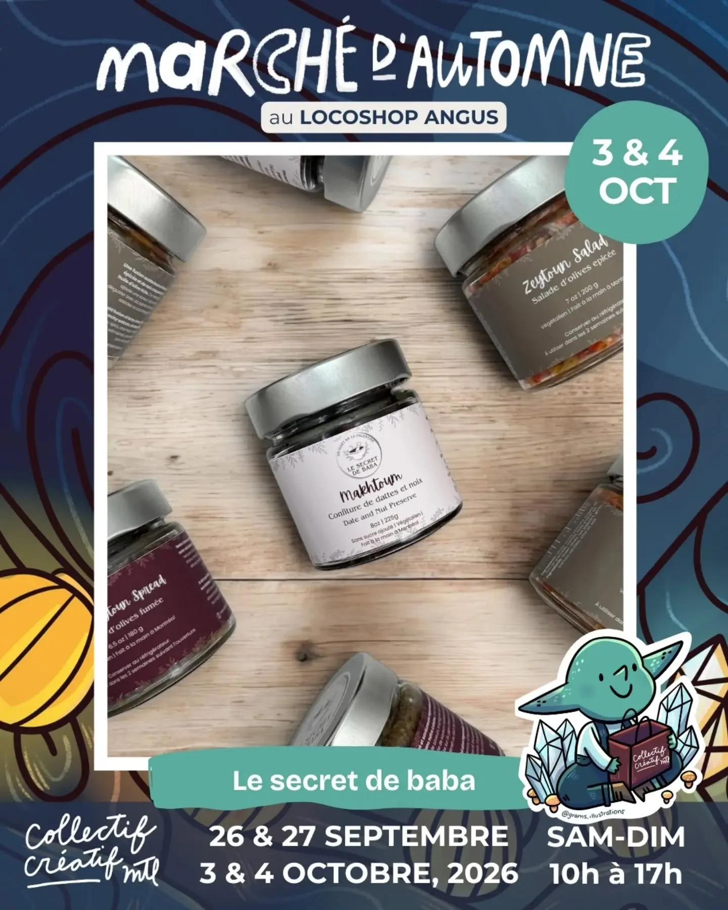 NOUS SOMMES DE RETOUR AU LOCOSHOP CETTE FIN DE SEMAINE! 
Pr&eacute;parez-vous &agrave; d&eacute;couvrir les incroyables cr&eacute;ateurs cr&eacute;ateurs qui seront avec nous au March&eacute; d'Automne au Locoshop Angus &agrave; Montr&eacute;al le 3 
