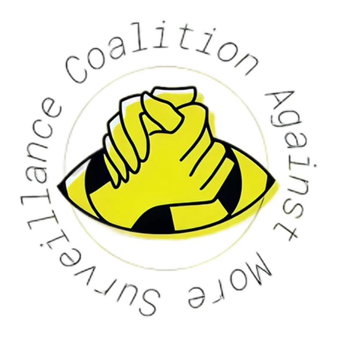 Logo with two yellow hands clasped in a handshake inside a yellow circle, surrounded by the words 'The Coalition To Always Support Our Members, LLC' in a circular arrangement.