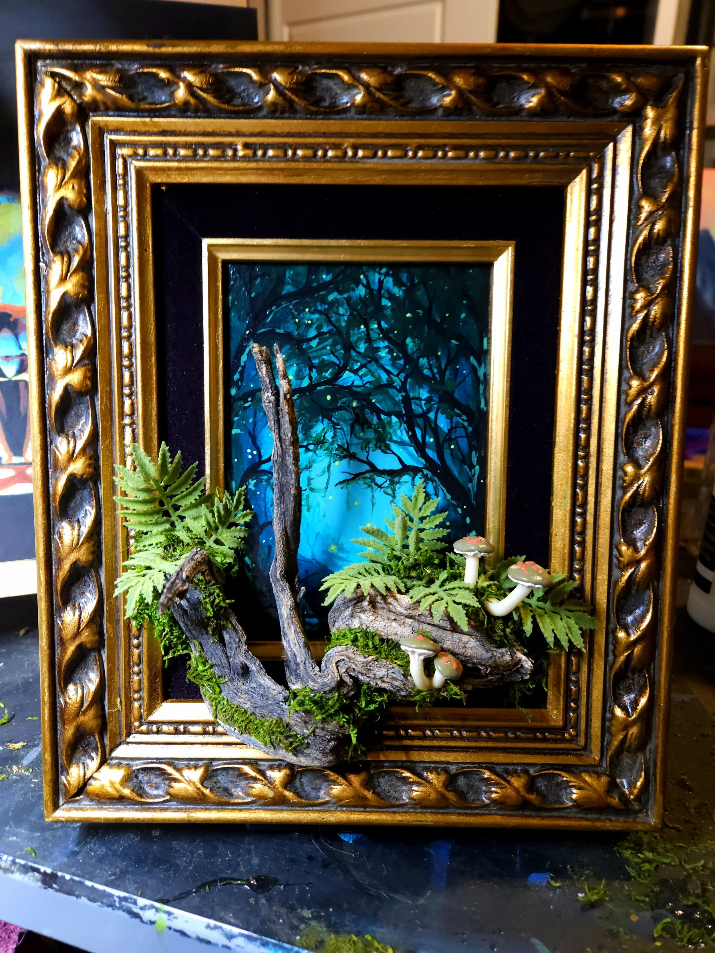 3D Mystic Forest Mushroom Artwork