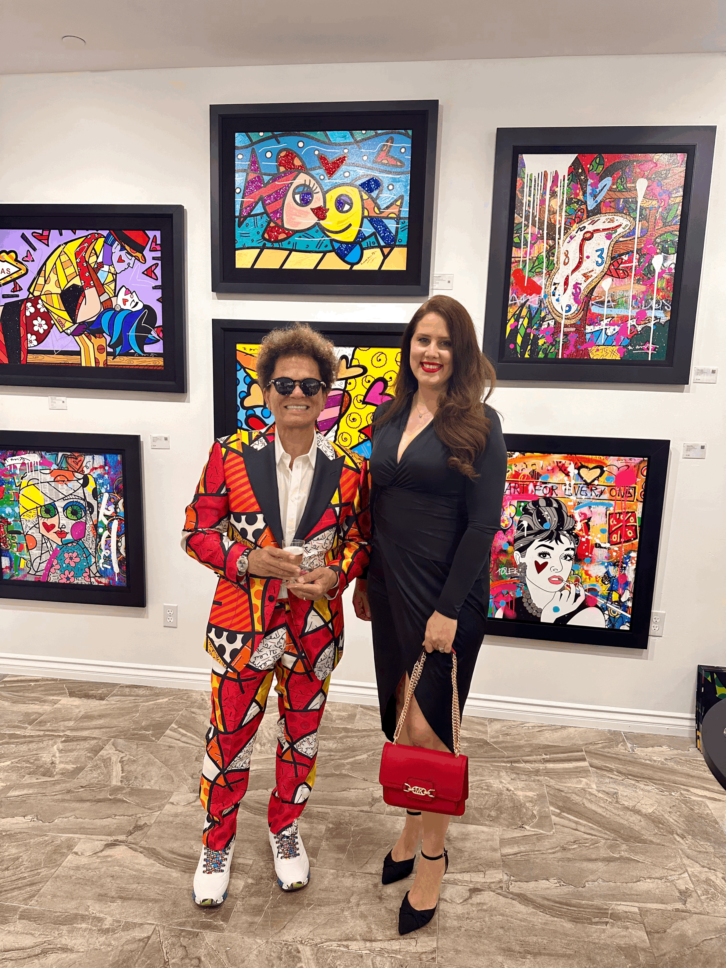 Joice Gabriela Meets Romero Britto at Gol Art Gallery in Las Vegas
