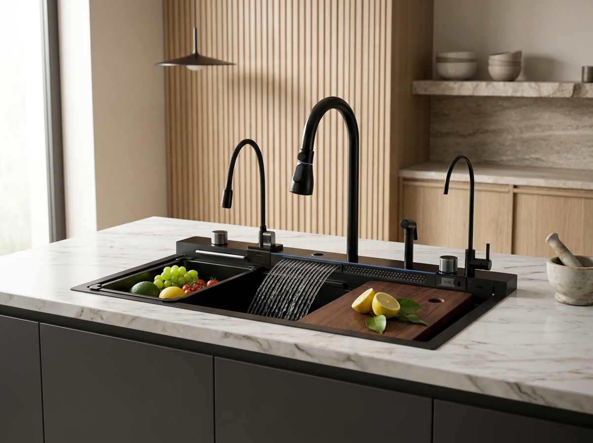 SmartFlow Integrated Kitchen Sink (304 Stainless Steel)