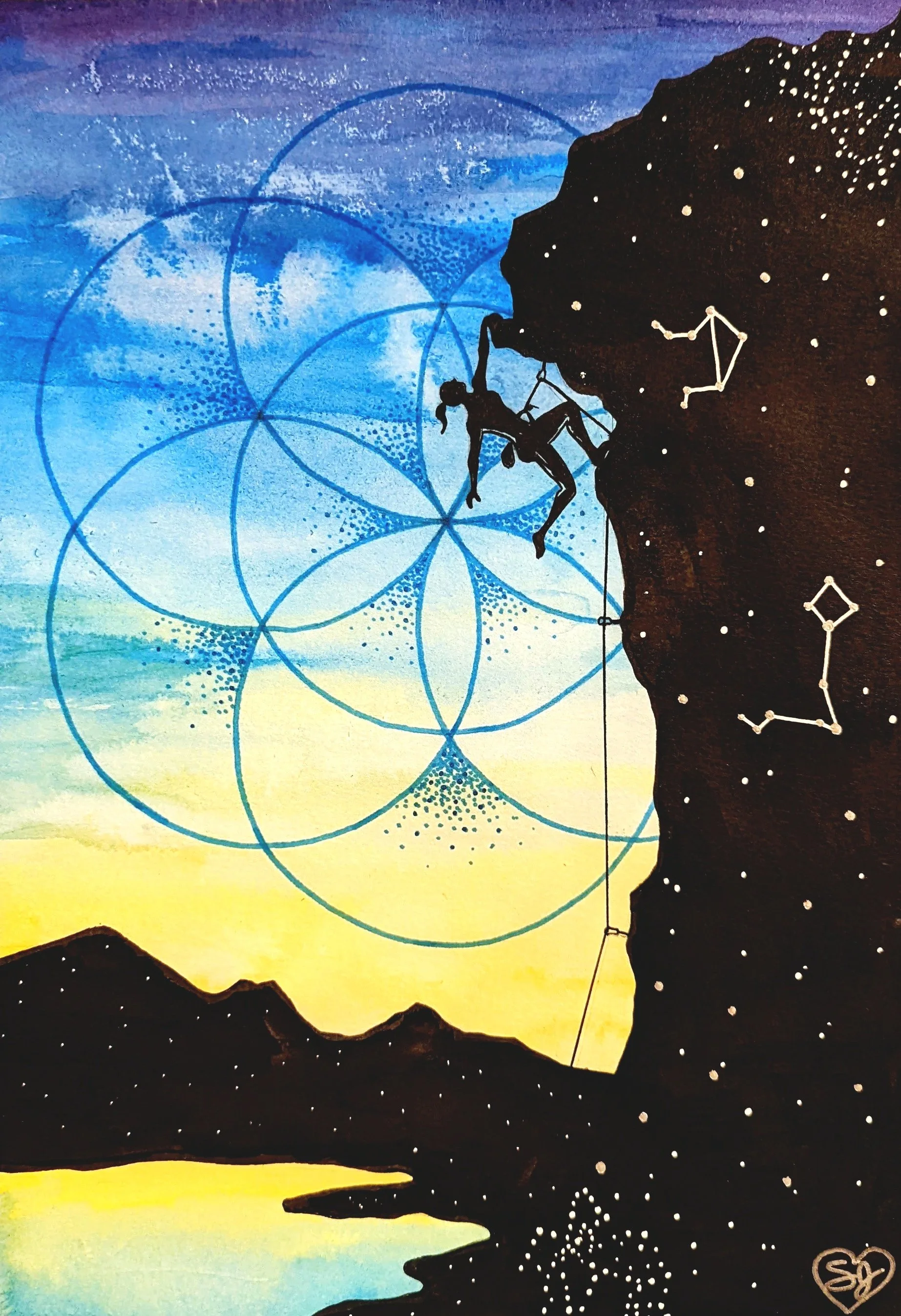Crux | 2020 | Watercolor on Paper | 12" x 16" | Prints Available