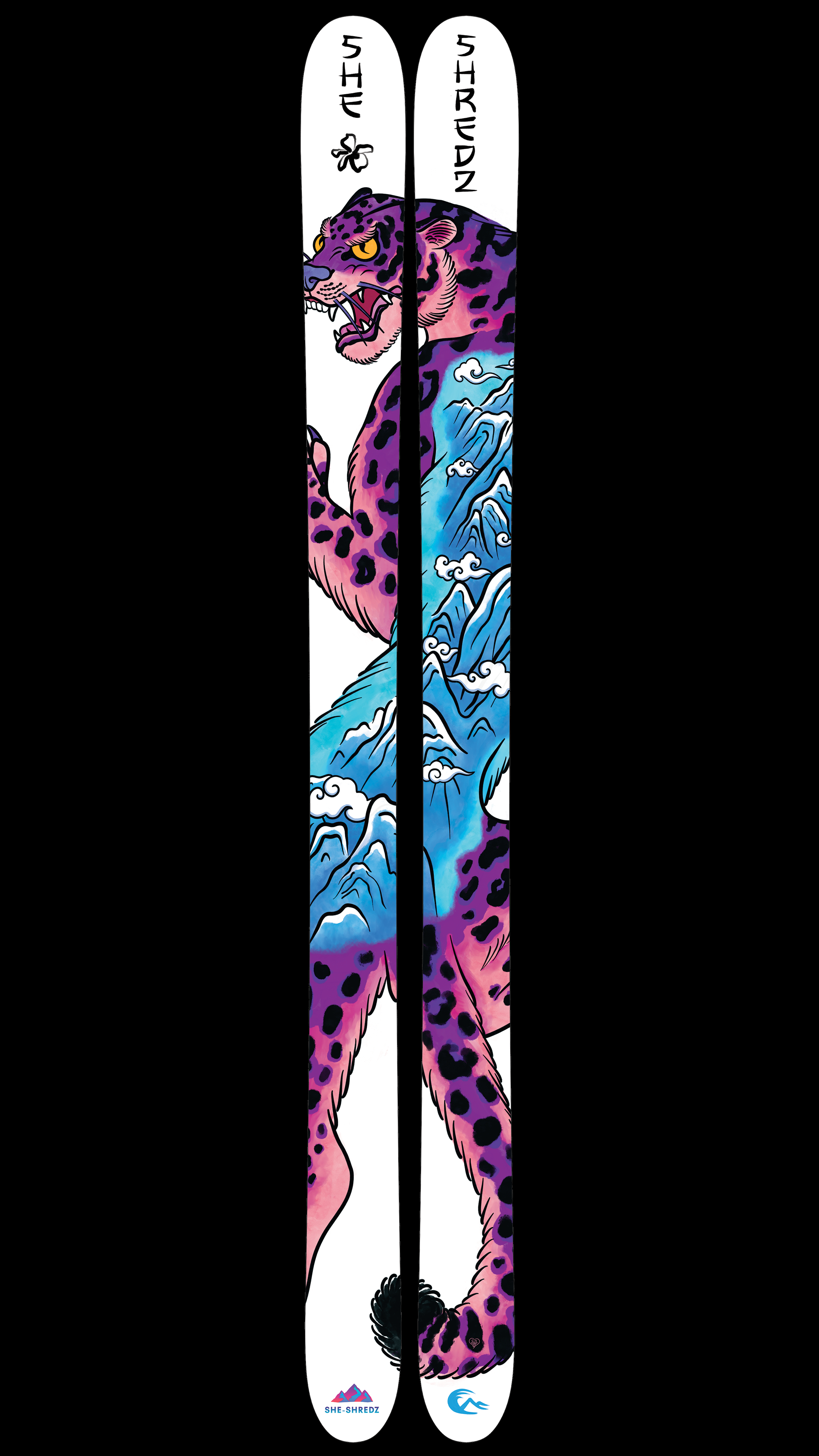 She-Shredz branded ski | 2024 design