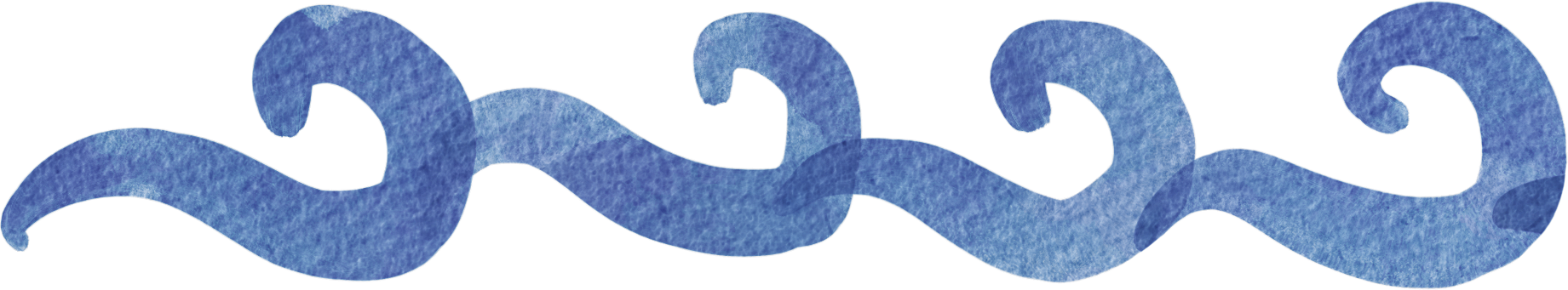 A decorative blue and gray swirling design, possibly made of felt or fabric.