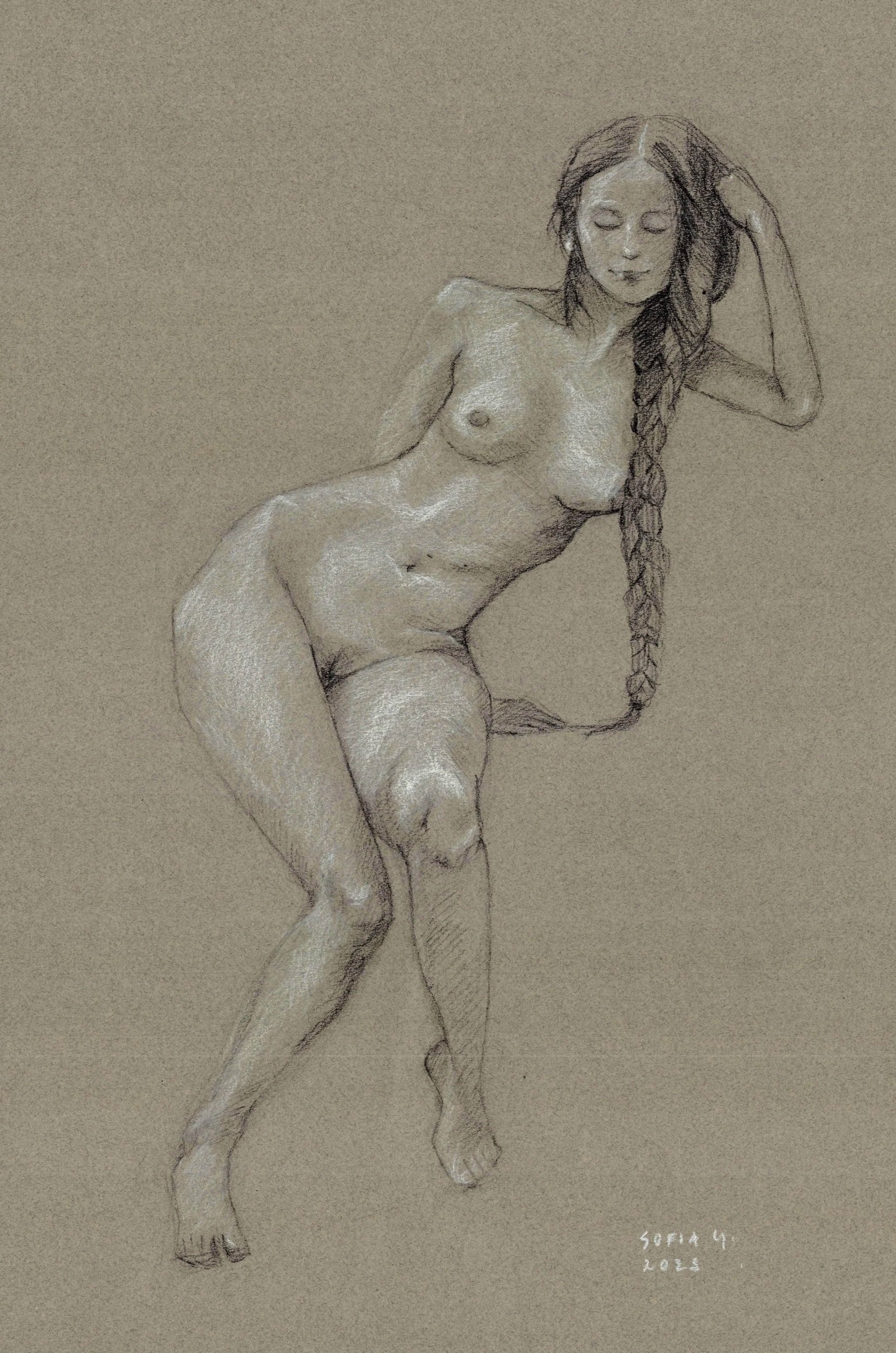 La mer endormie.
2026. 3 tizas sobre papel.
50cm x 32.5cm
$5000 mx
