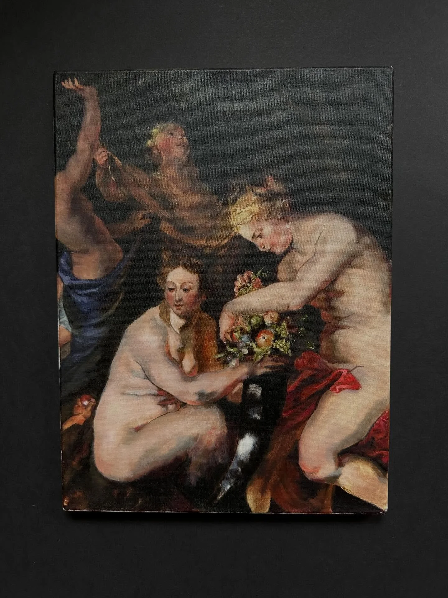 Un fragmento de &ldquo;ninfas y s&aacute;tiros&rdquo; de Rubens que pint&eacute; en clase con @___miguelcasco en la @aarteflorencia 
#art #peterpaulrubens #baroque #oilpainting