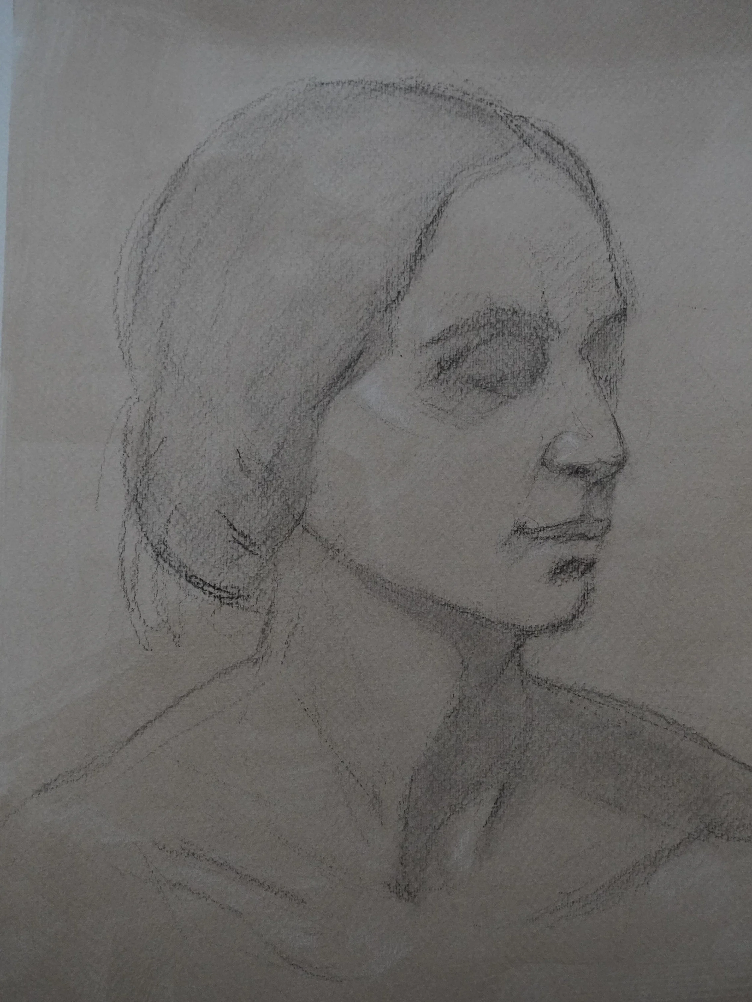 As&iacute; van 6/12 horas de retrato de Astrid en la @aarteflorencia con el maestro @michelebajona , gracias 💌