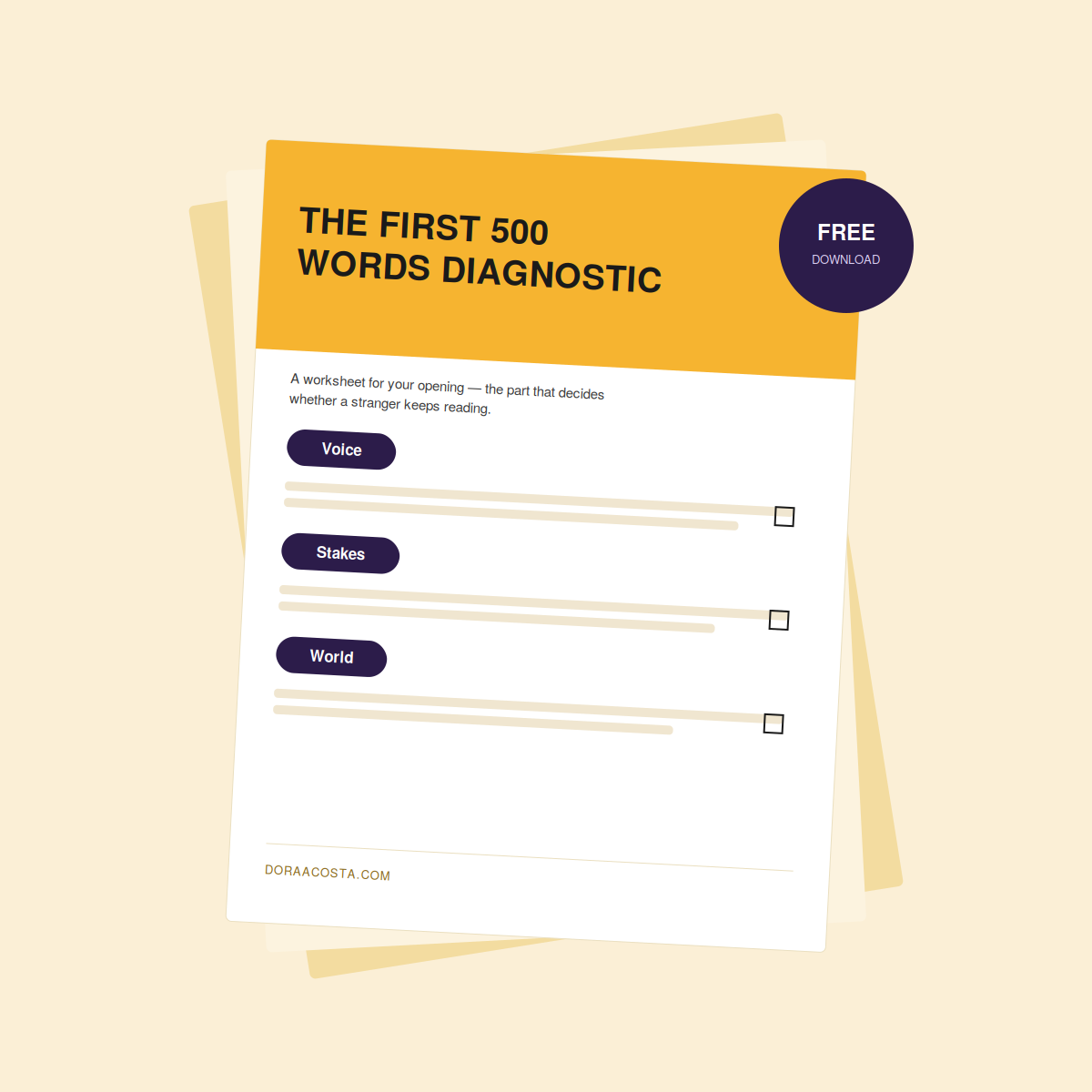 THE FIRST 500 WORDS DIAGNOSTIC