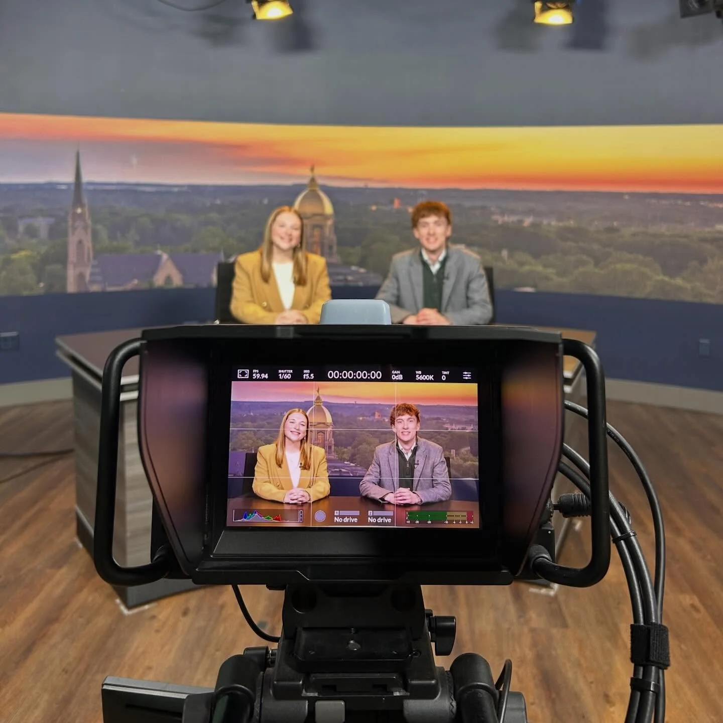 We&rsquo;re so back! Check out my latest on-desk anchoring on ND Sunrise! Our latest episode airs tomorrow morning on NDTV&rsquo;s official YouTube channel. ☀️📺#NDSunrise #NDTV #NotreDame #StudentAnchor #CampusTV