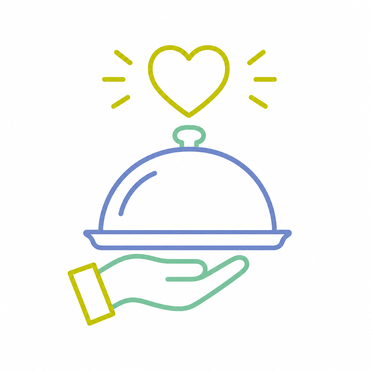 Volunteer providing a meal to support residents and families.