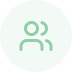 Solid light green circle on a white background.