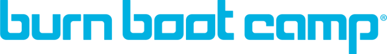 Burn Boot Camp logo in blue and black text on a white background.