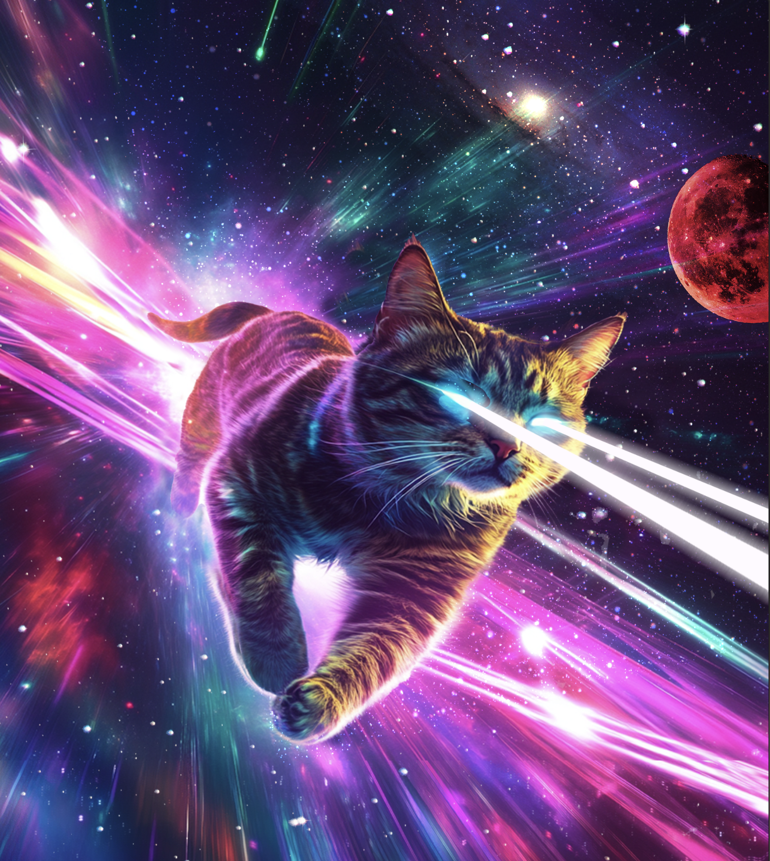 Laser Cats Art Detail
