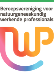 Colorful logo with overlapping shapes in green, gray, orange, pink, and blue