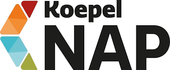 Logo with colorful geometric shapes and the text 'KoepelNAP'