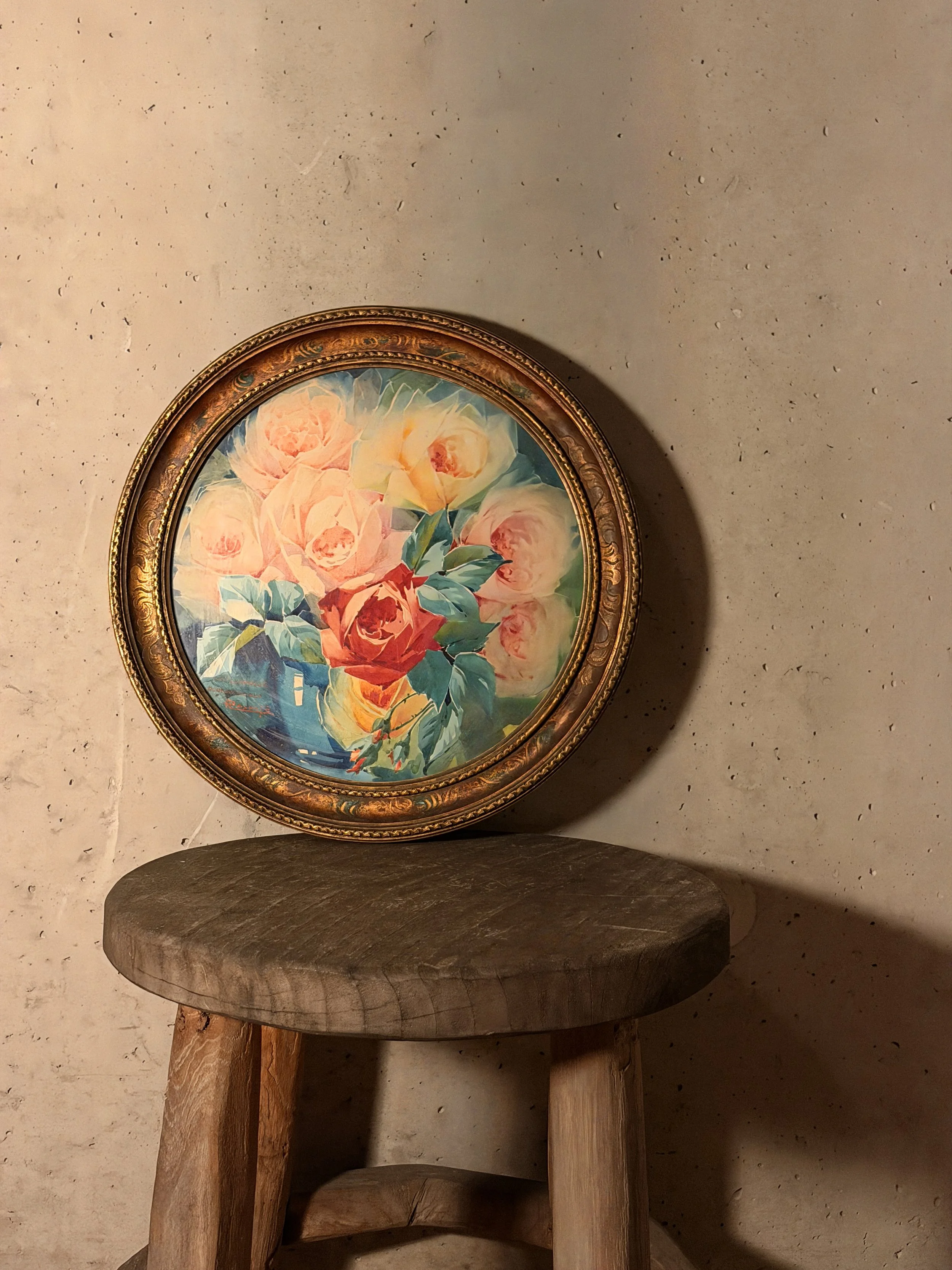 Antique French Watercolor Still Life