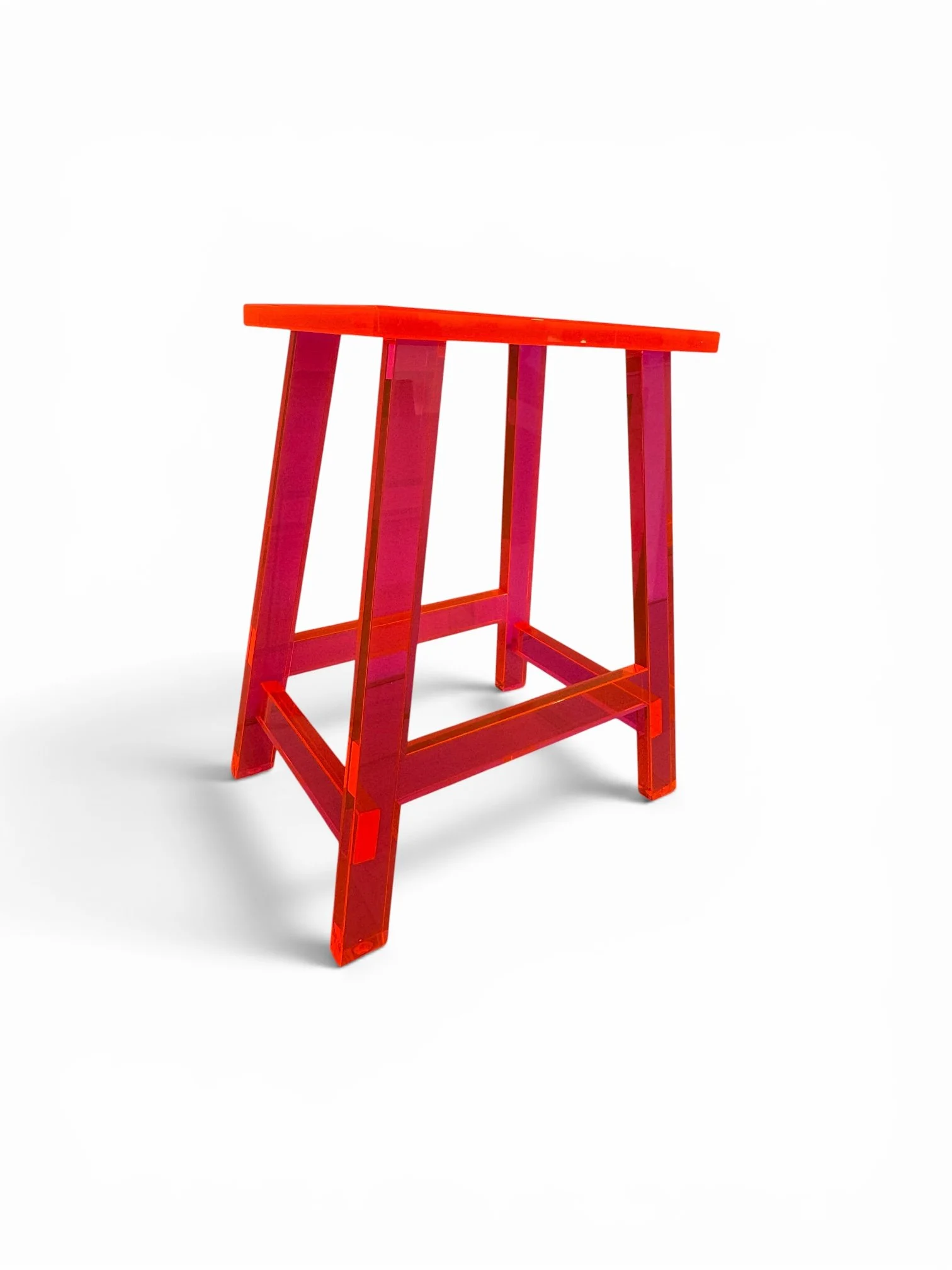 Neon Lucite Stool