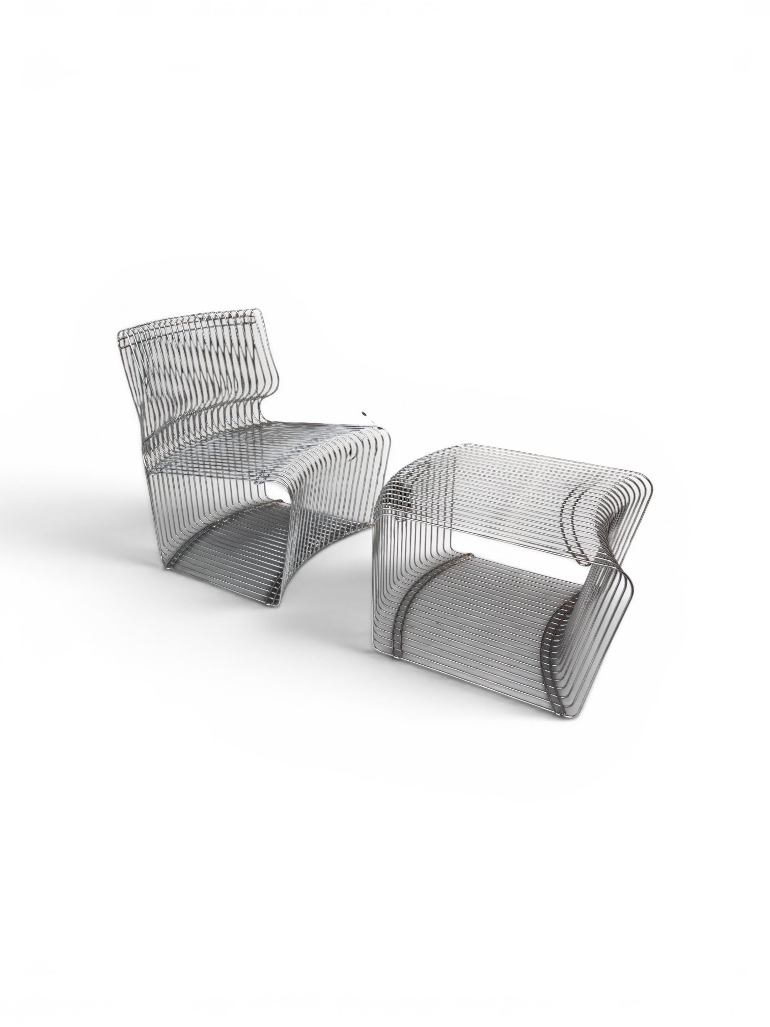 Vintage Verner Panton Pantonova Chair & ottoman set