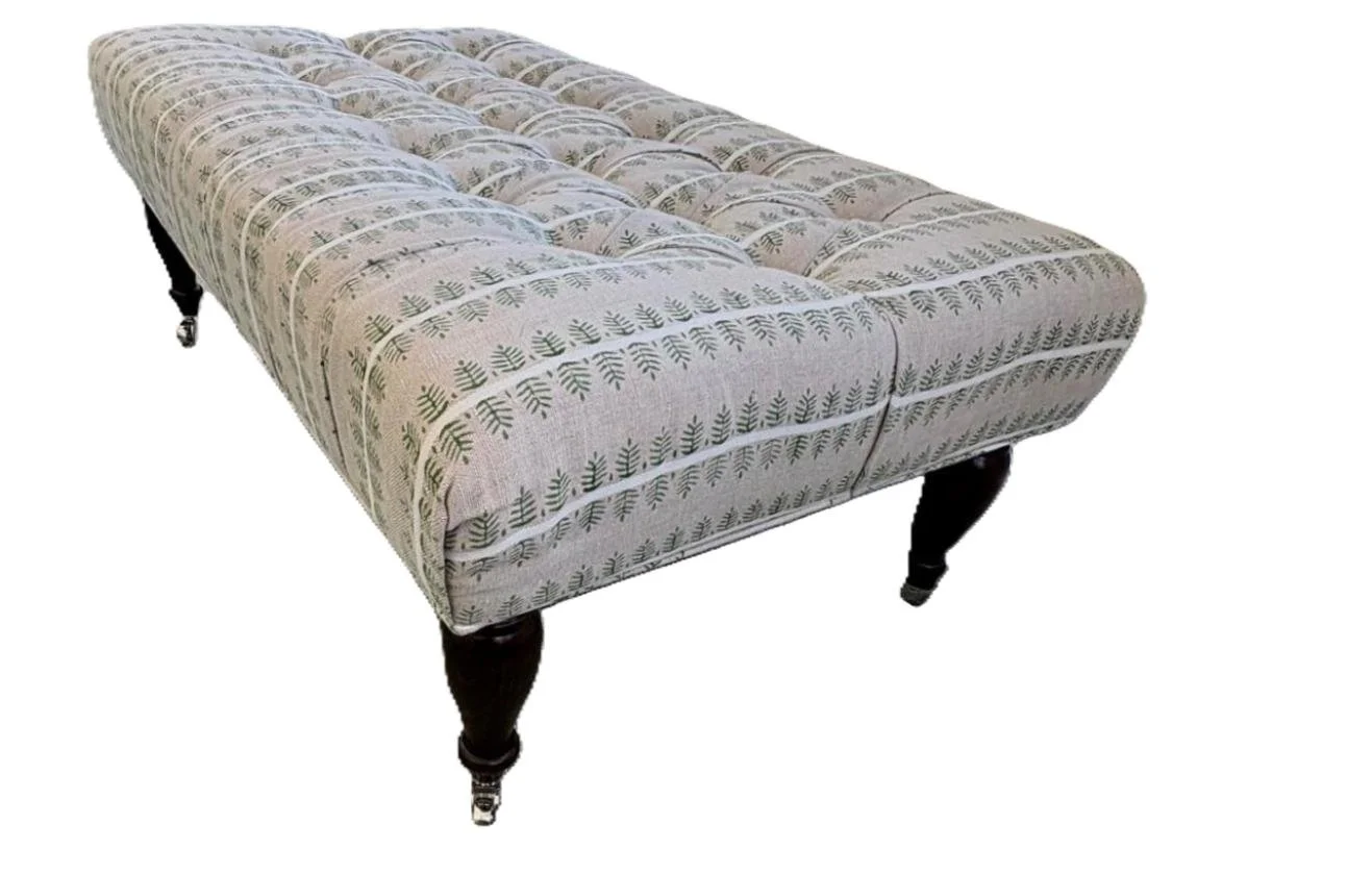 Woodland Ottoman in Pattern Fabric