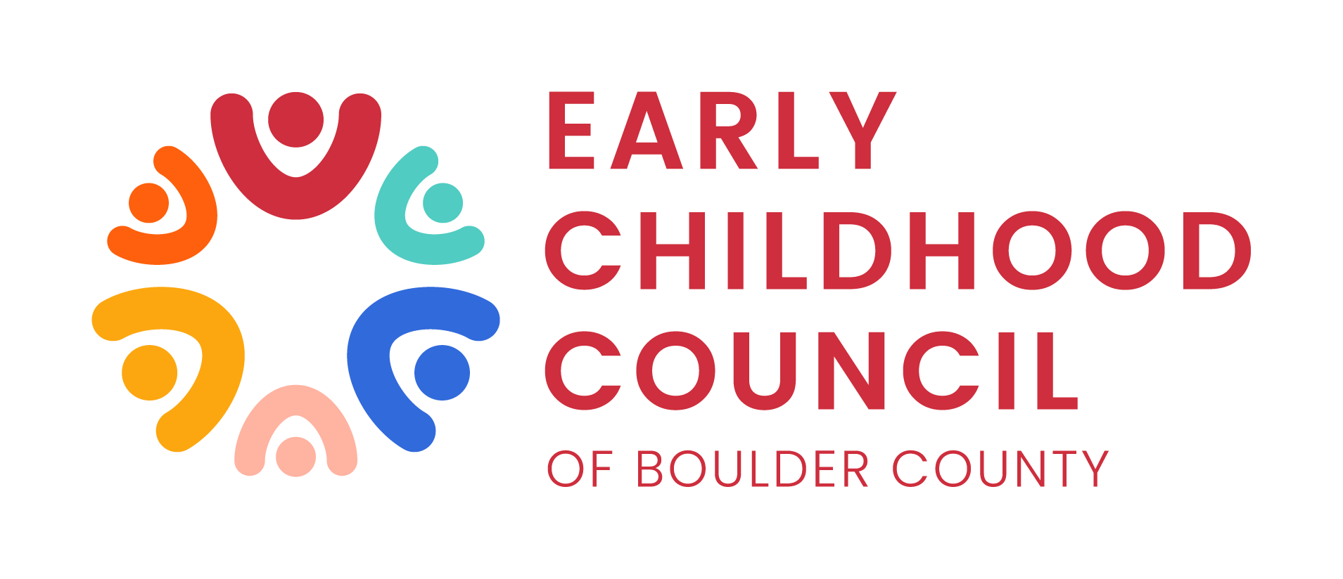 Logo of the Boulder County Early Childhood Council, featuring multicolored abstract human figures encircling the council's name.