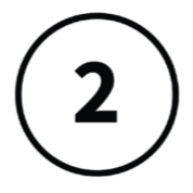 A black circular background with the number 2 in the center