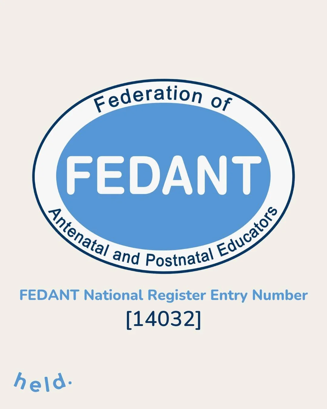This little blue chappy means a heck of a lot to me. 
I did a little happy dance when I got added to the FEDANT register!

But what does it actually mean?

&lsquo;FEDANT is the professional regulator for people working in the antenatal and postnatal 