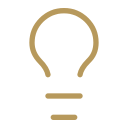 Gold lightbulb icon representing AV design and engineering