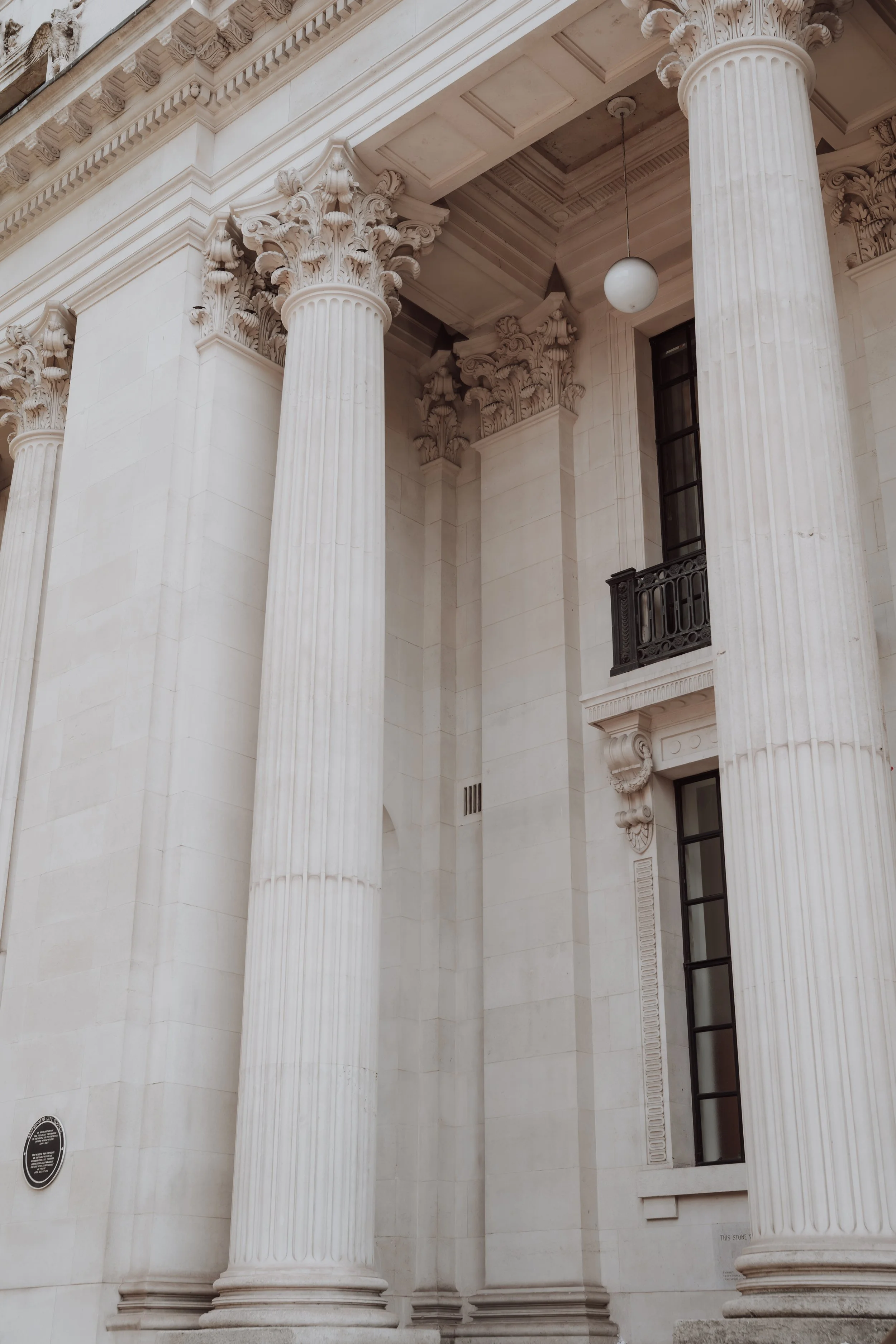 Elegant wedding venue architectural details