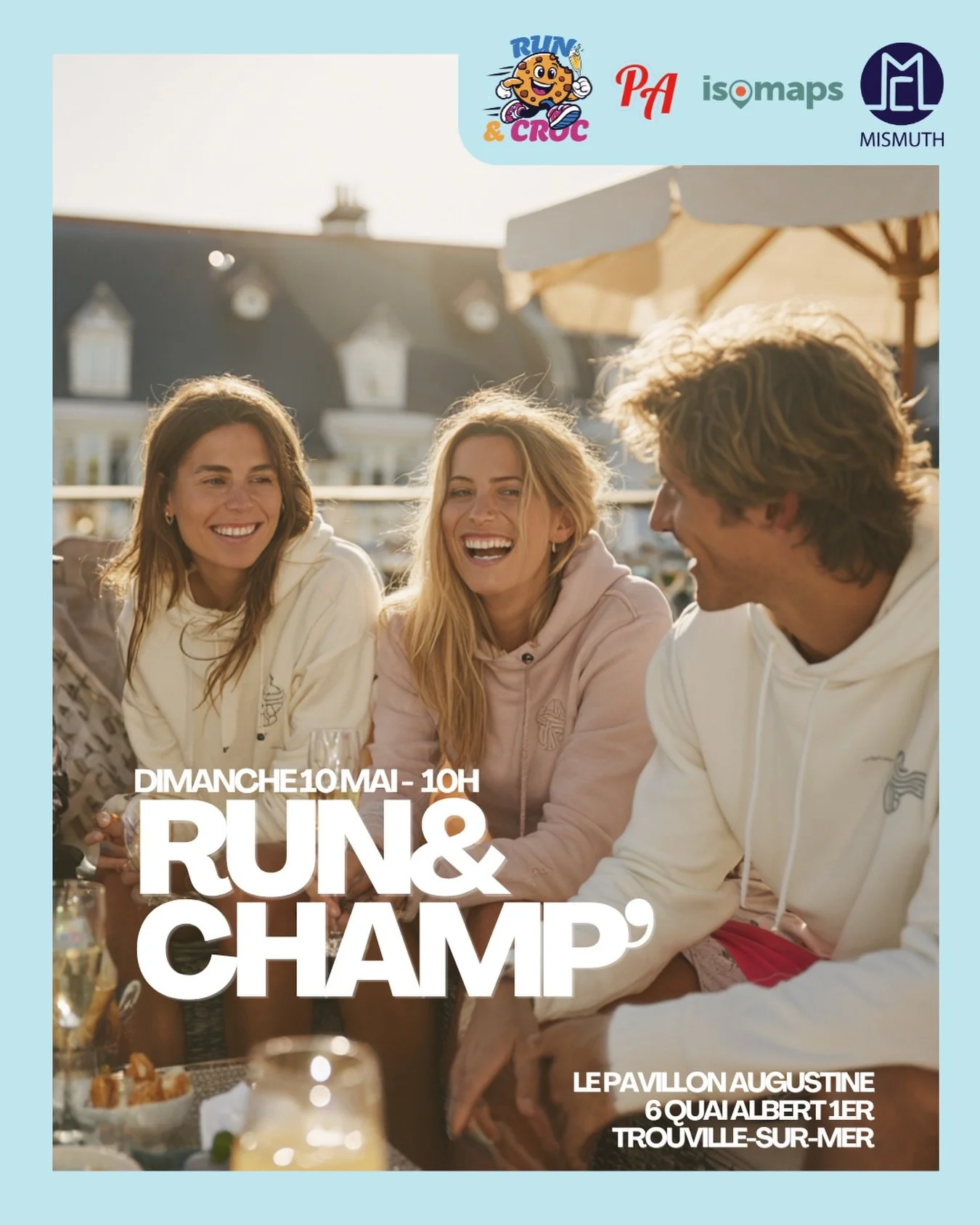 On d&eacute;barque pour notre premier &eacute;v&eacute;nement  chez @le_pavillon_augustine 🏃🏼&zwj;♀️

Run &amp; Champ arrive pour sa toute premi&egrave;re &eacute;dition.
Un social run o&ugrave; le sport rencontre le plaisir :
on court ensemble, sa
