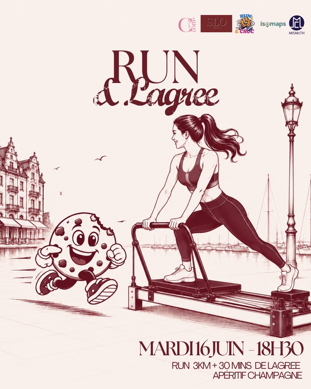 Vous l&rsquo;attendiez, le voici le Run&amp;Lagree avec @slo.deauville 
Attention seulement  12 places disponibles 

Au programme : 🏃🏼&zwj;♀️ Run accessible de 3km allure conviviale
💪 Lagree de 30 mins avec @sachagt  🍸 Moment de partage post-run 