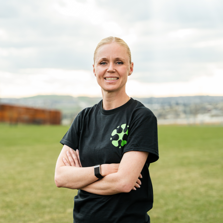 Victoria Baker, youth soccer coach at The Player Lab in Calgary specializing in player development and technical training.