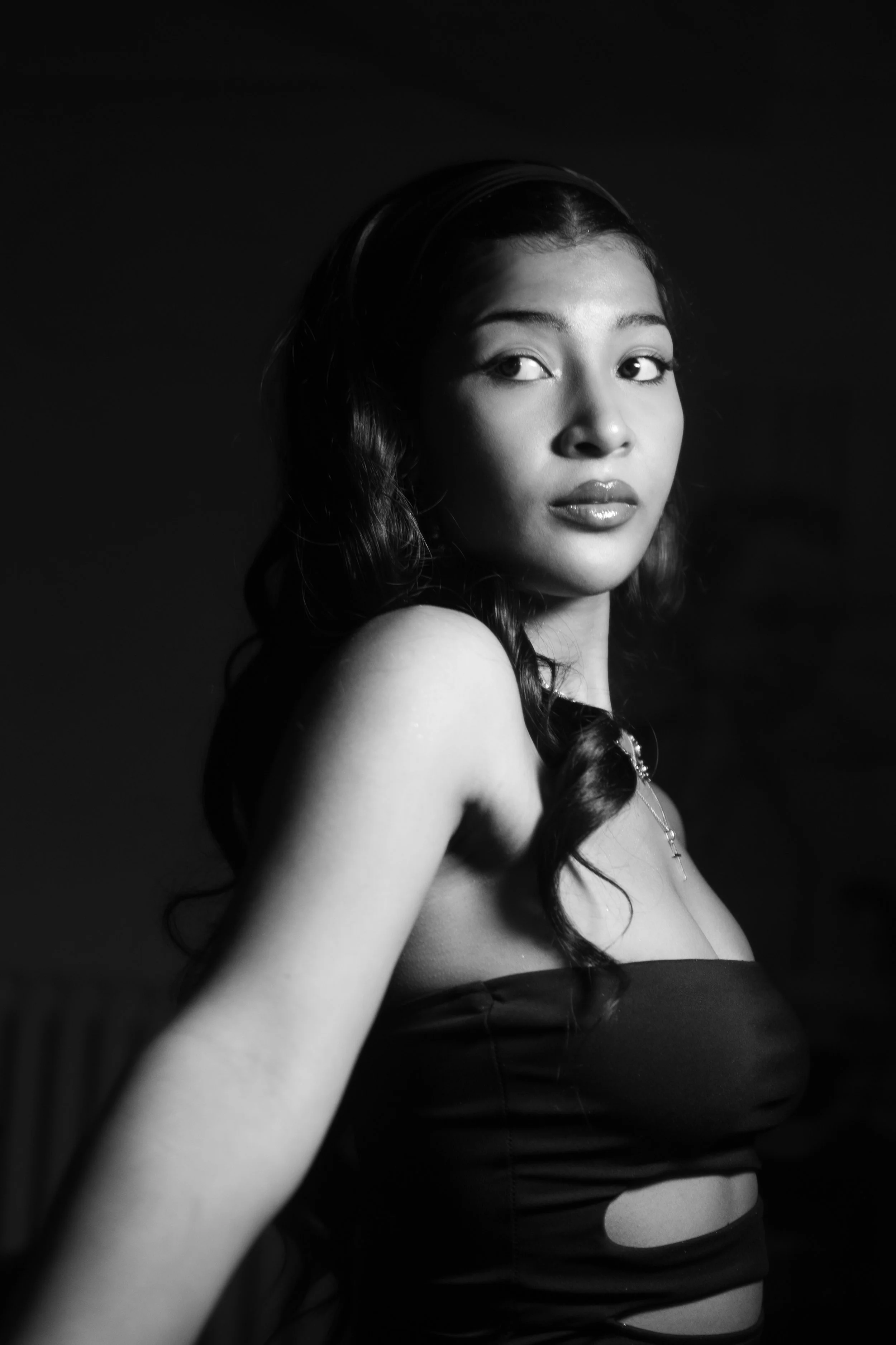 Portrait noir et blanc studio