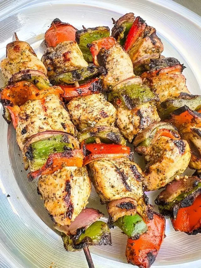Mindful Grilled Chicken Kabobs with Tzatziki Sauce