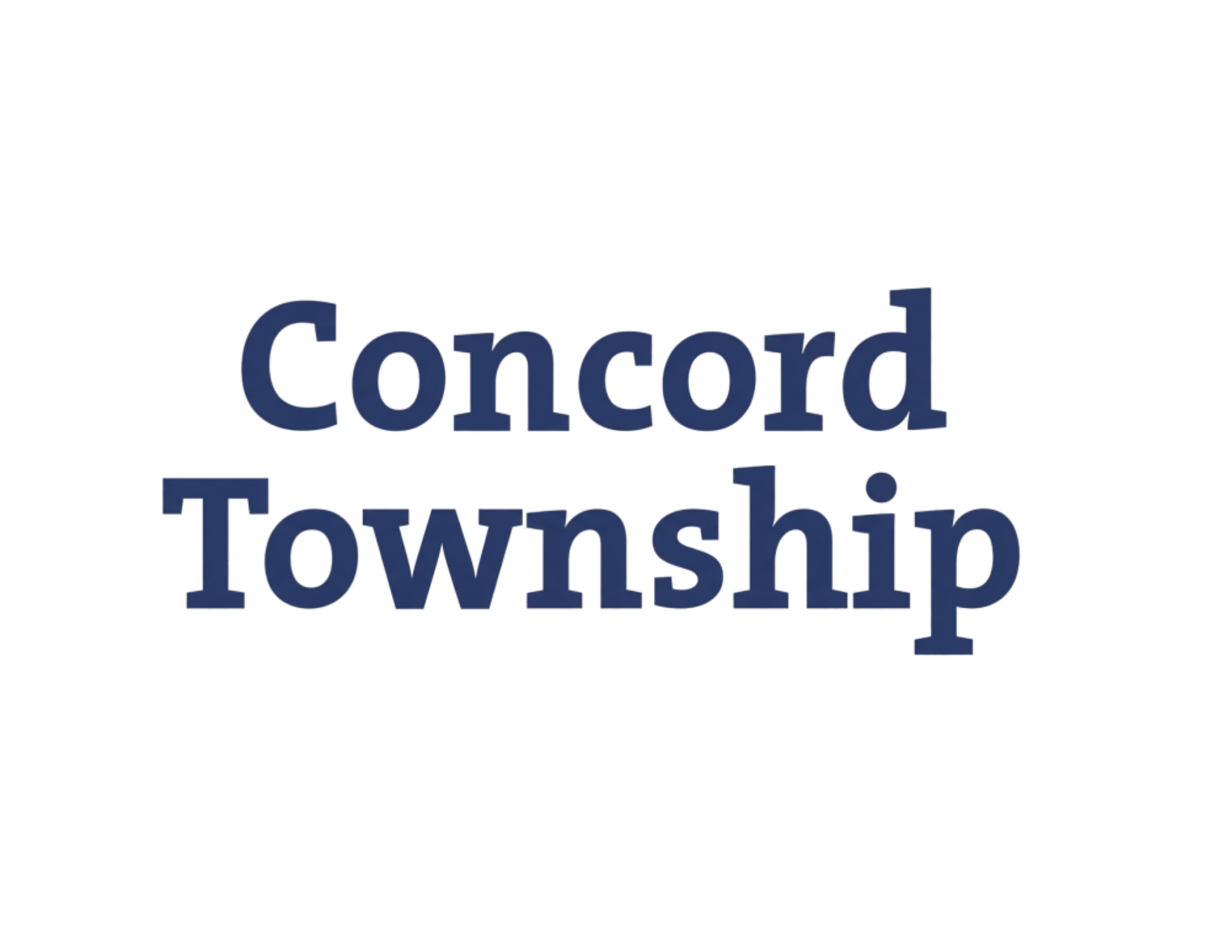3D rendered text that says 'Concord Township' in blue, with a black background.