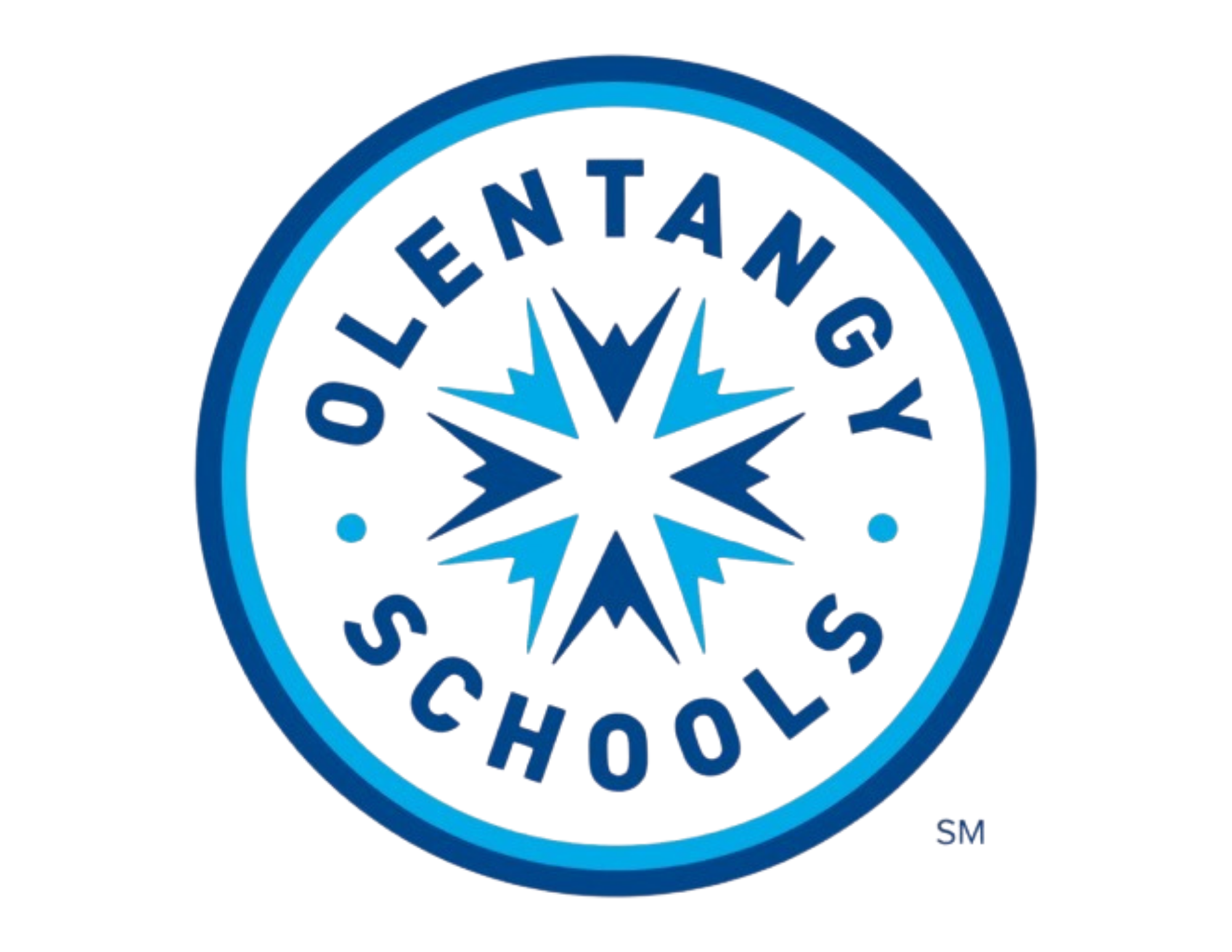 Close-up of a neon blue circular logo with the words 'Titan' and 'Security' inside and a star in the center.