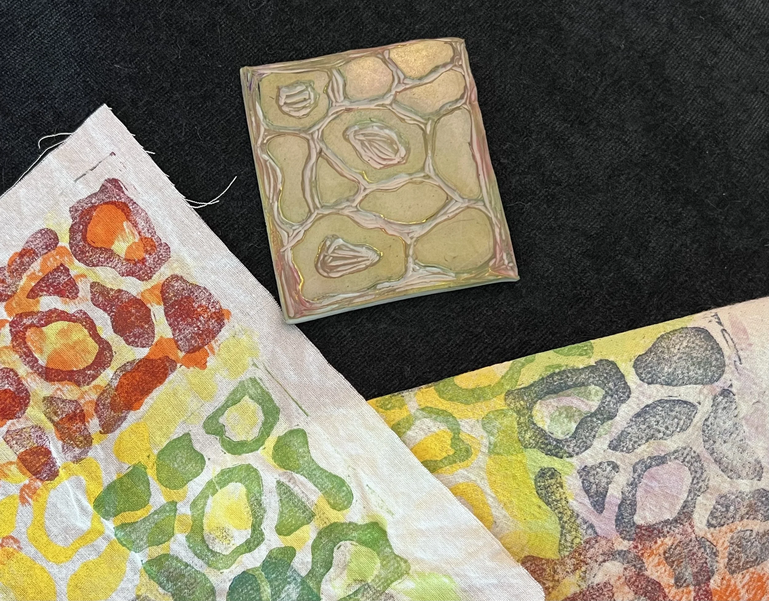 Linocut Fabric Patches Workshop