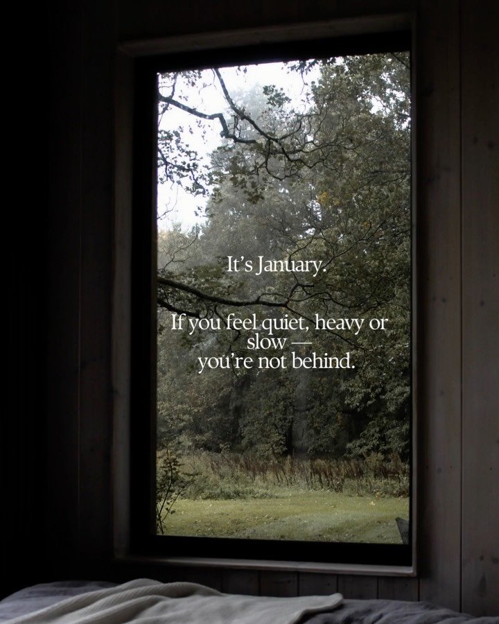 Everywhere you look, January is shouting:
&ldquo;Reset! Start fresh! Get moving!&rdquo;

And yet&hellip; it&rsquo;s still winter.
The earth is quiet, light is inching closer,
but the days are still short,
and our bodies will naturally want to slow do