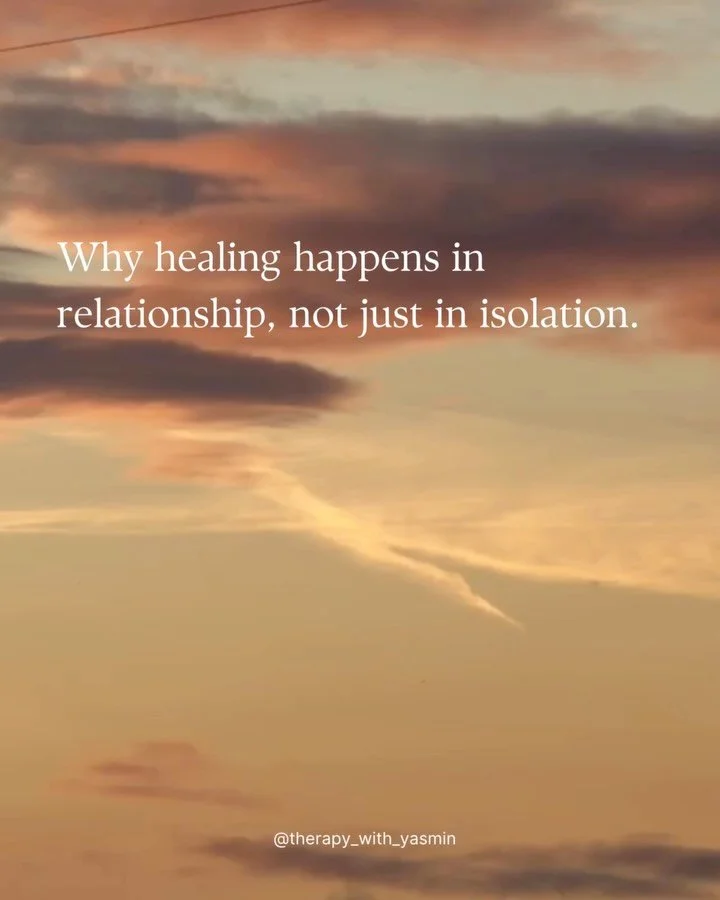 We often think healing is something we have to do by ourselves. Time alone of course has its place, it gives us space to reflect, process and reconnect with ourselves. 

But if you&rsquo;ve been hurt in relationships, it makes sense that healing can 