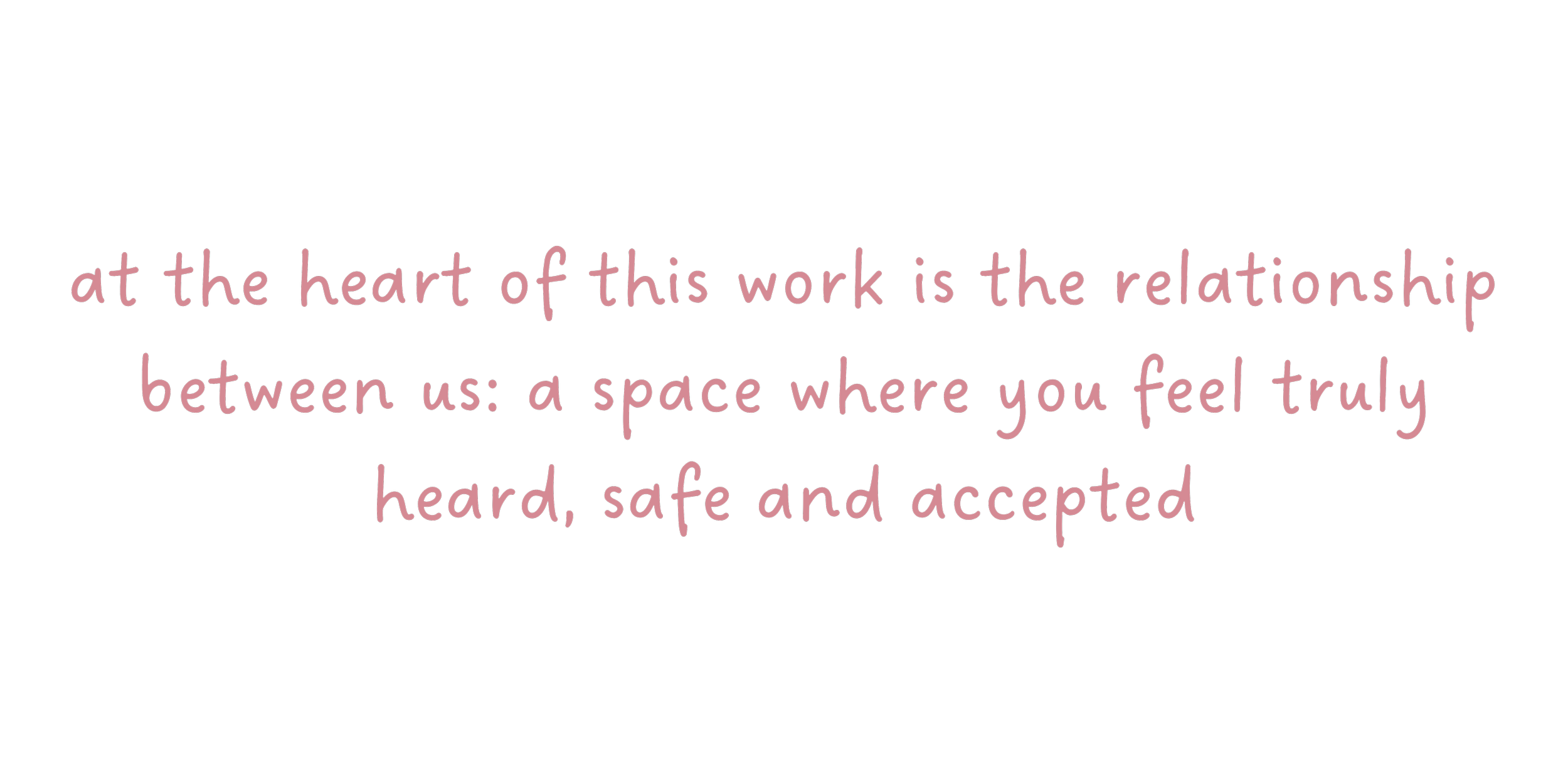 Inspirational quote in pink text on white background about relationships, trust, and acceptance.